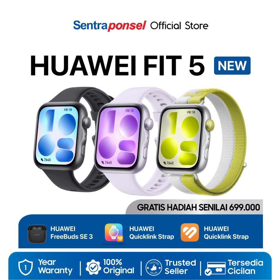 [21 Mei, Brand Festival] Huawei Fit 5 Black - Garansi Resmi